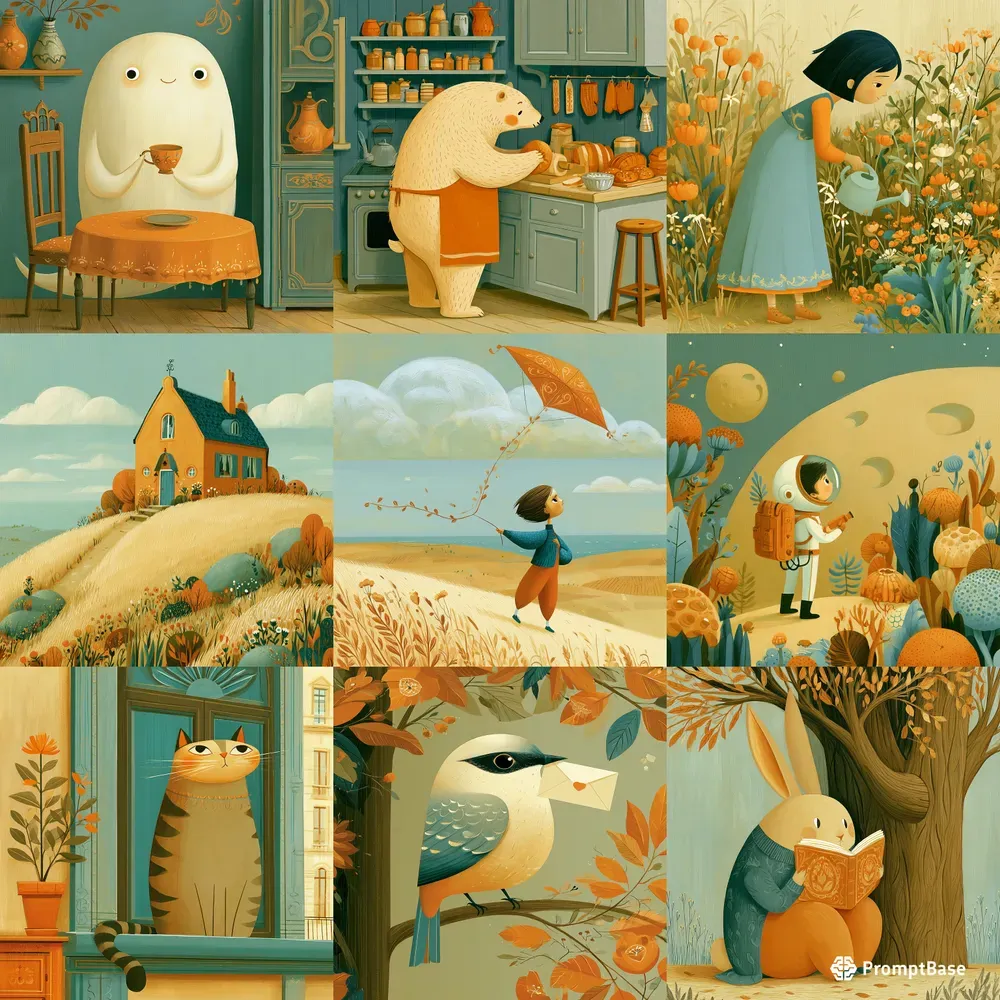 Cozy Whimsical Storybook Scenes