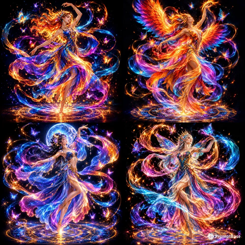 Luminous Elemental Dances