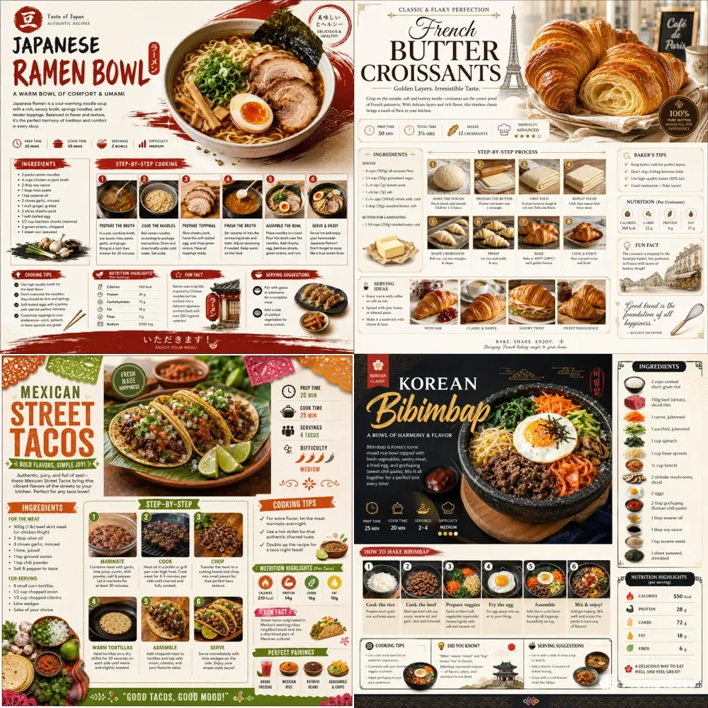 Premium Food Infographic Posters