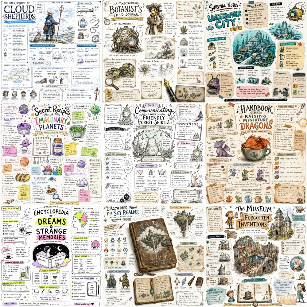 Creative Handdrawn Sketchnote Posters