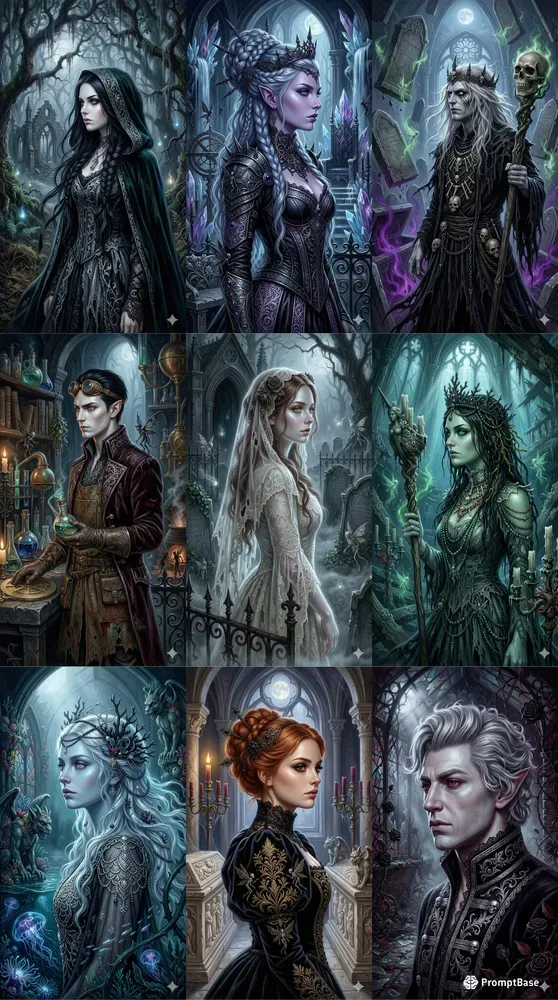 Mystical Gothic Fantasy Portrait Art
