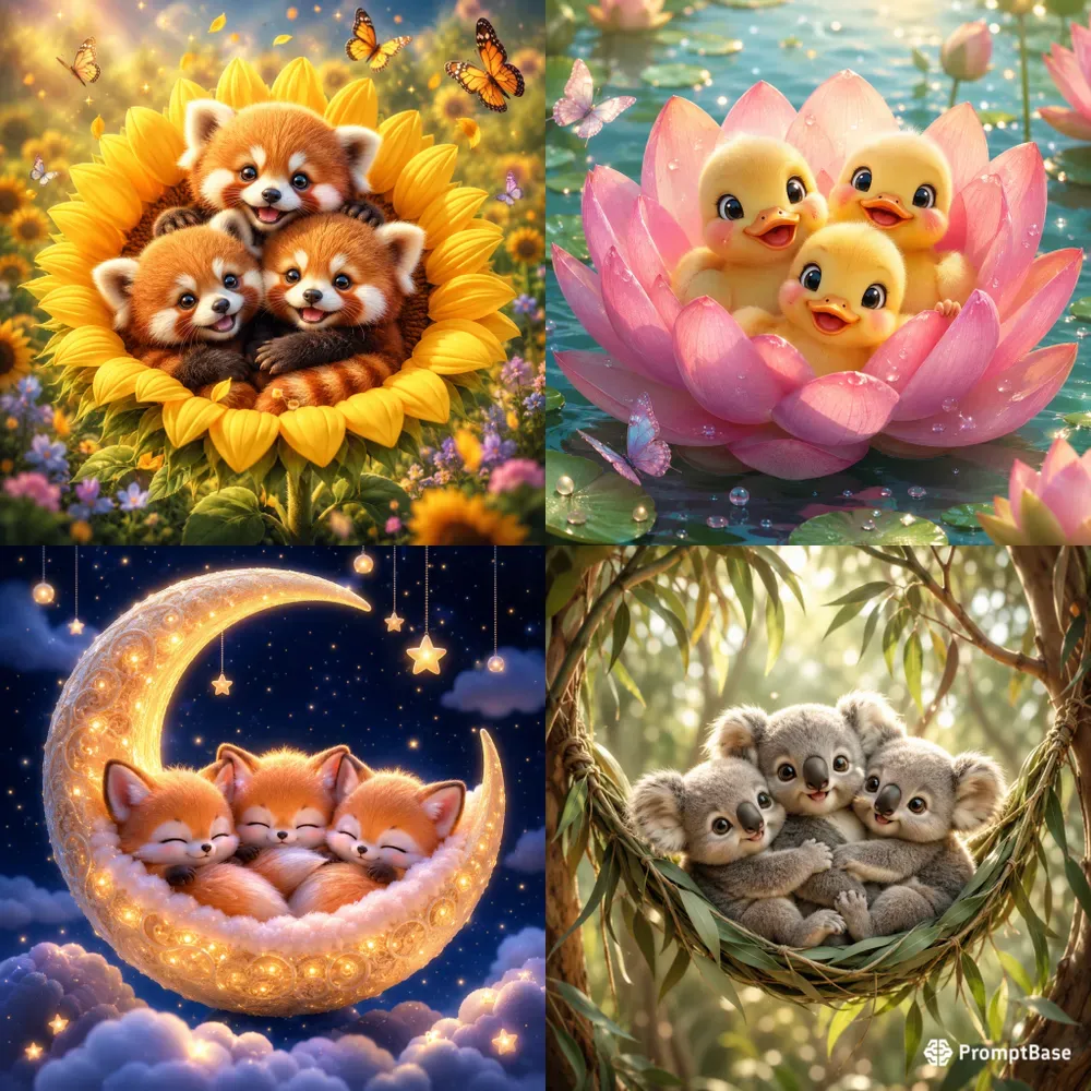 Dreamy Kawaii Baby Animal Friends Charms