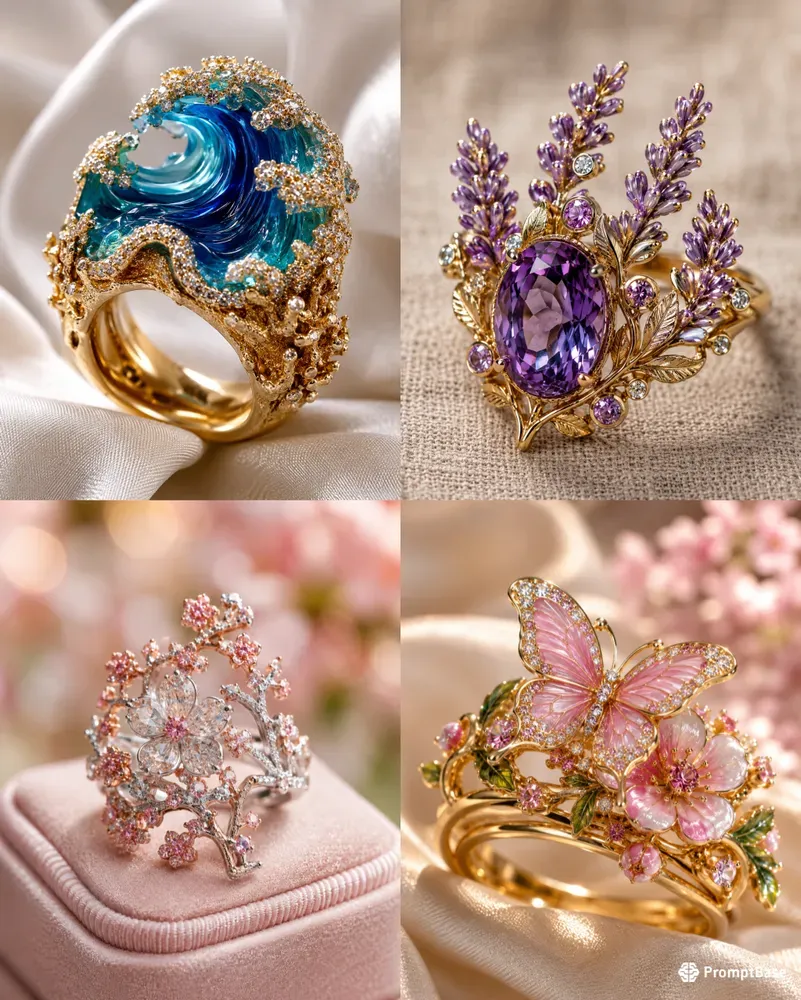 Luxury Natureinspired Artisan Rings