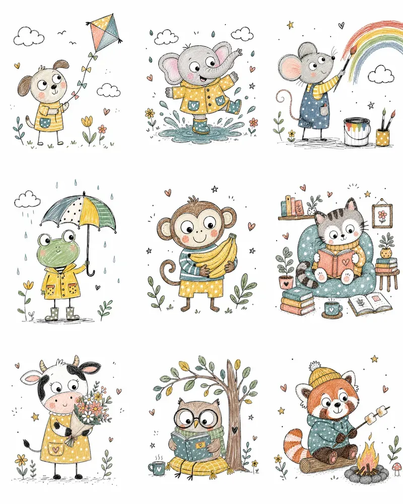 Scandinavian Nursery Doodles