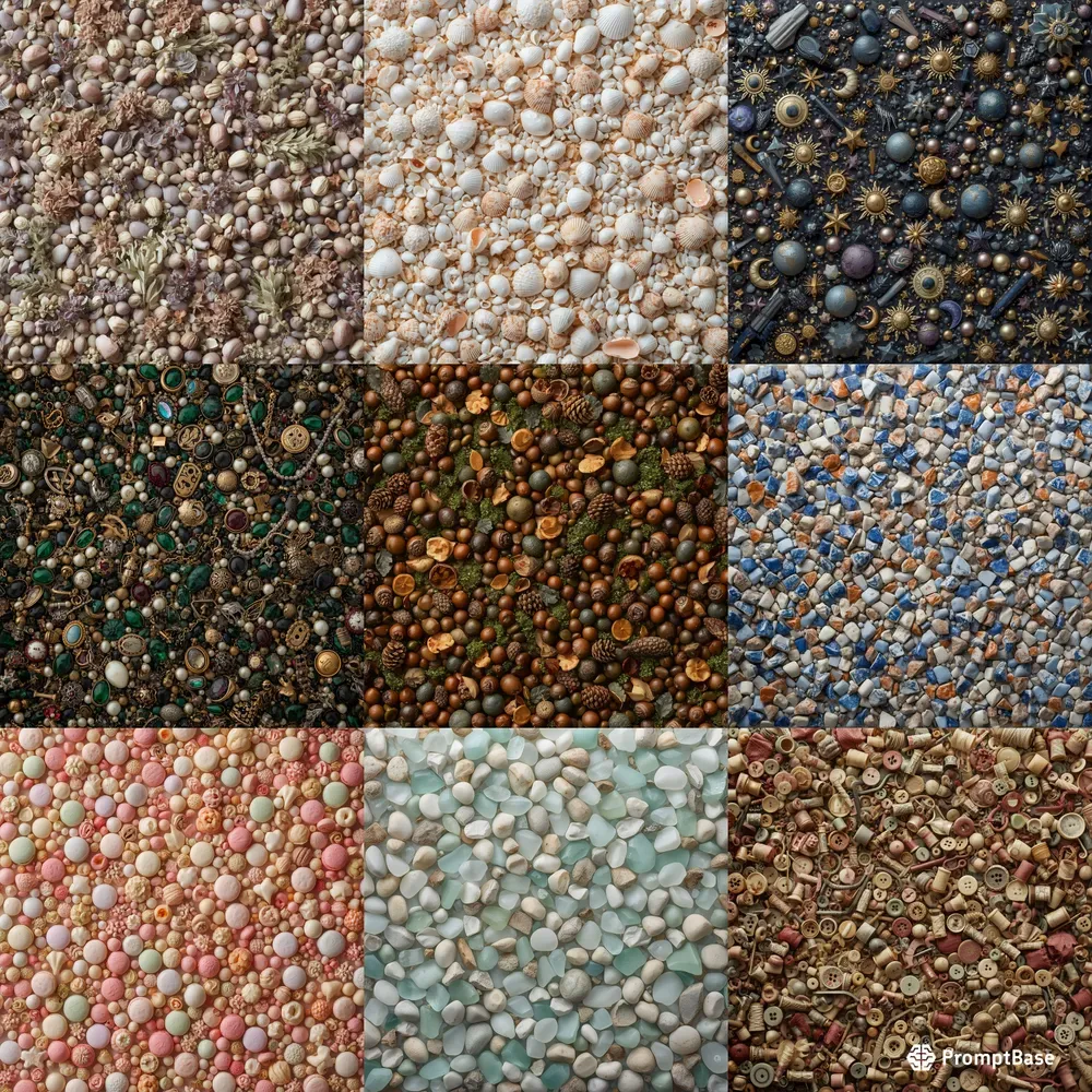 Intricate Object Mosaic Patterns
