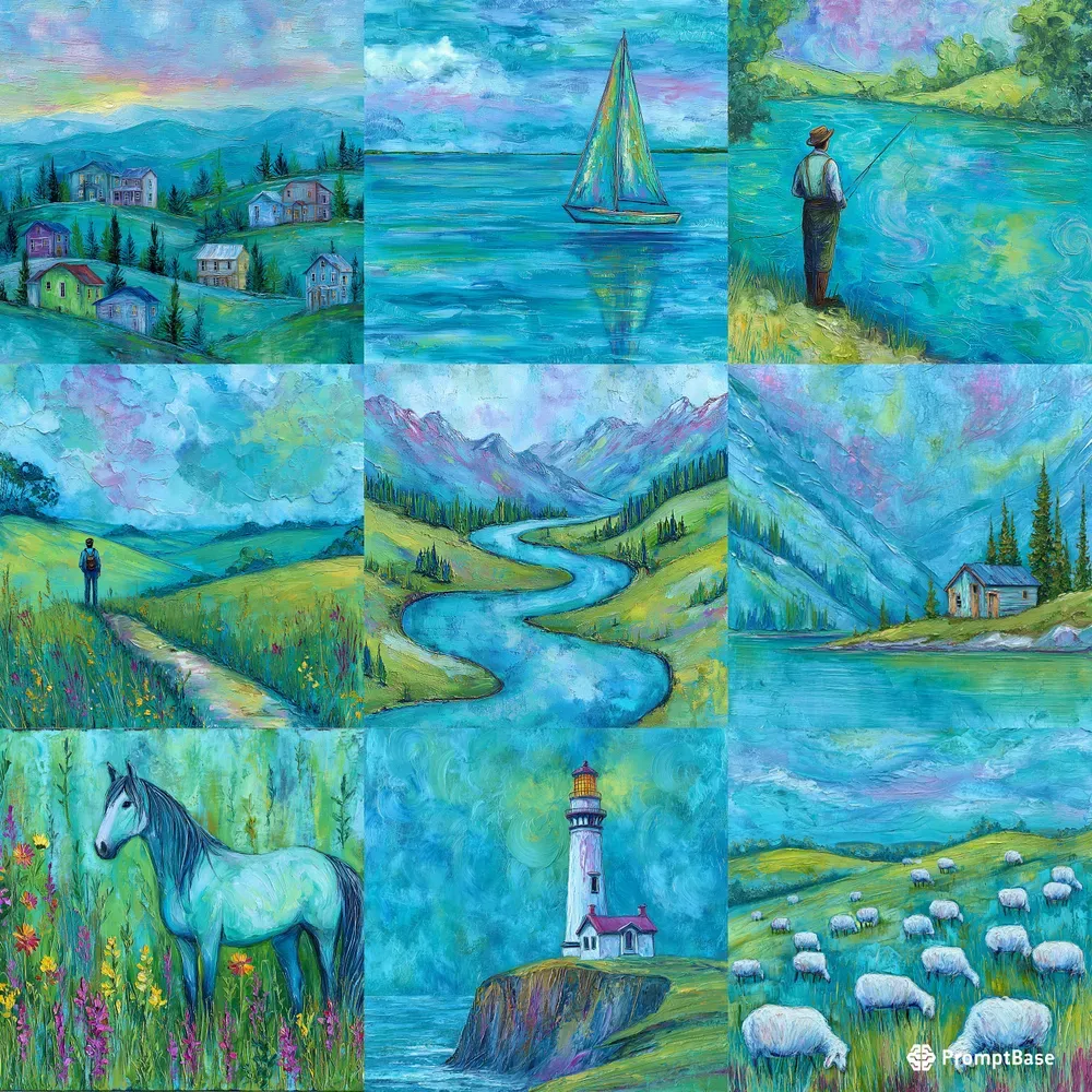 Impressionist Oil Landscape Scenes