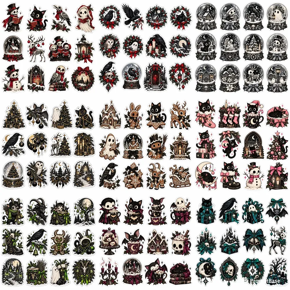 Gothic Christmas Sticker Sheets