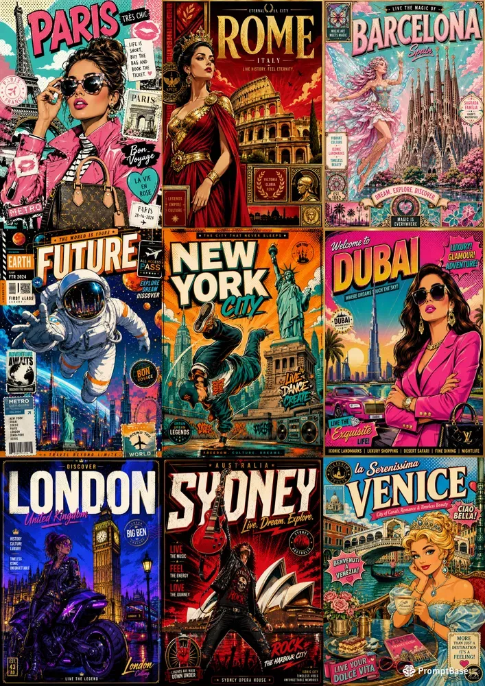 Pop Art Travel Poster Generator