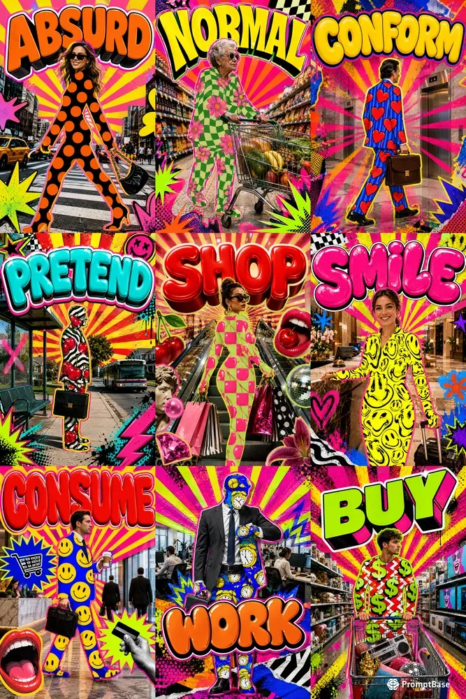 Pop Art Photo Collage Riots