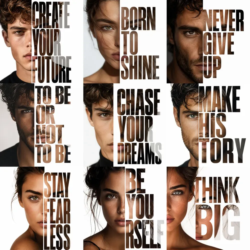 Editorial Typography Portrait Posters