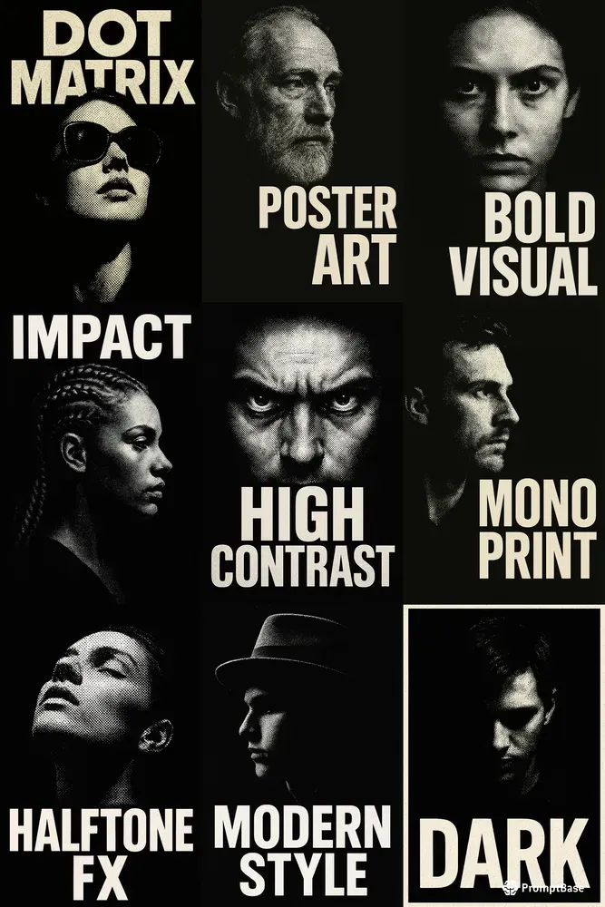 Graphic Halftone Posters