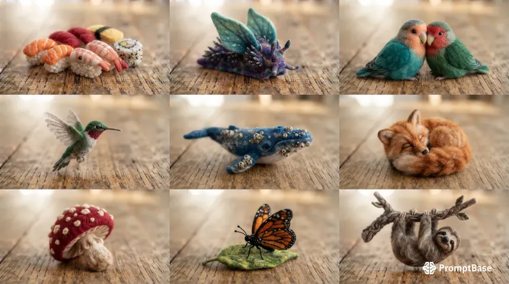 Handcrafted Wool Felt Miniatures
