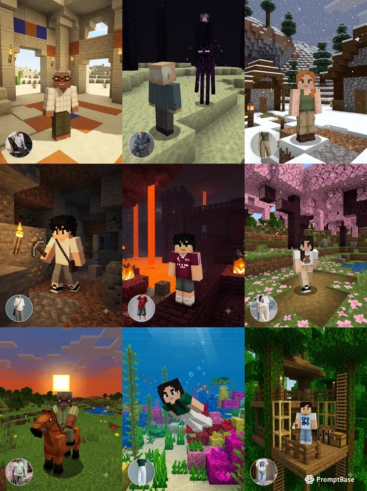Minecraft Avatar Photo Transformations