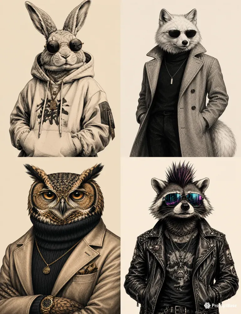 Anthropomorphic Animal Portraits