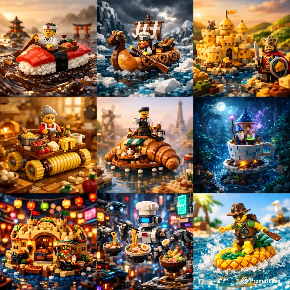Lego Miniature Culinary Worlds