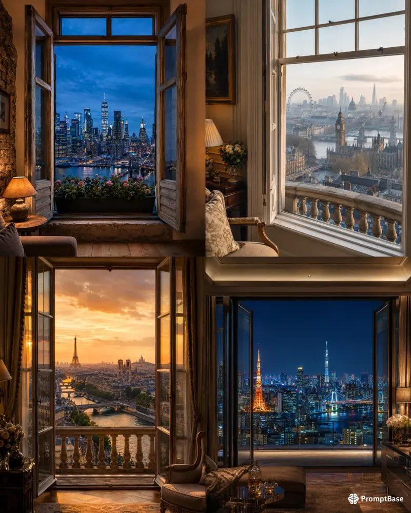 Open Window World Cities Pngs