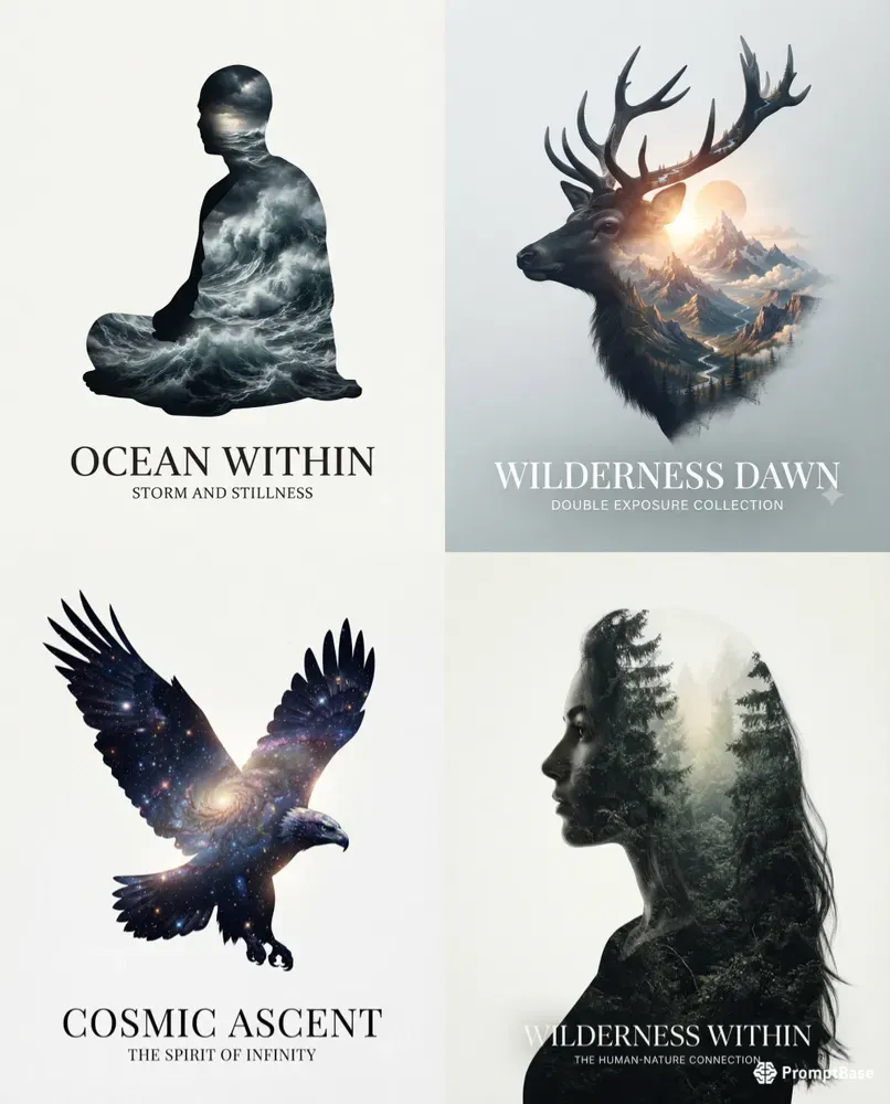 Double Exposure Art Posters