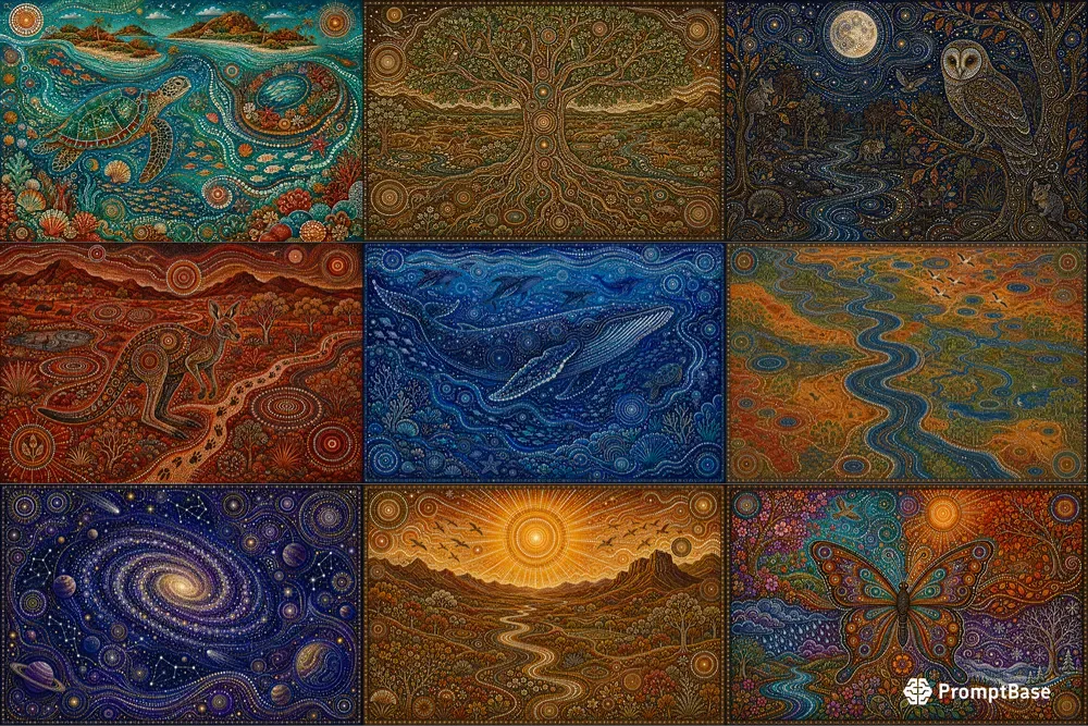 Aboriginal Dot Art Mosaics