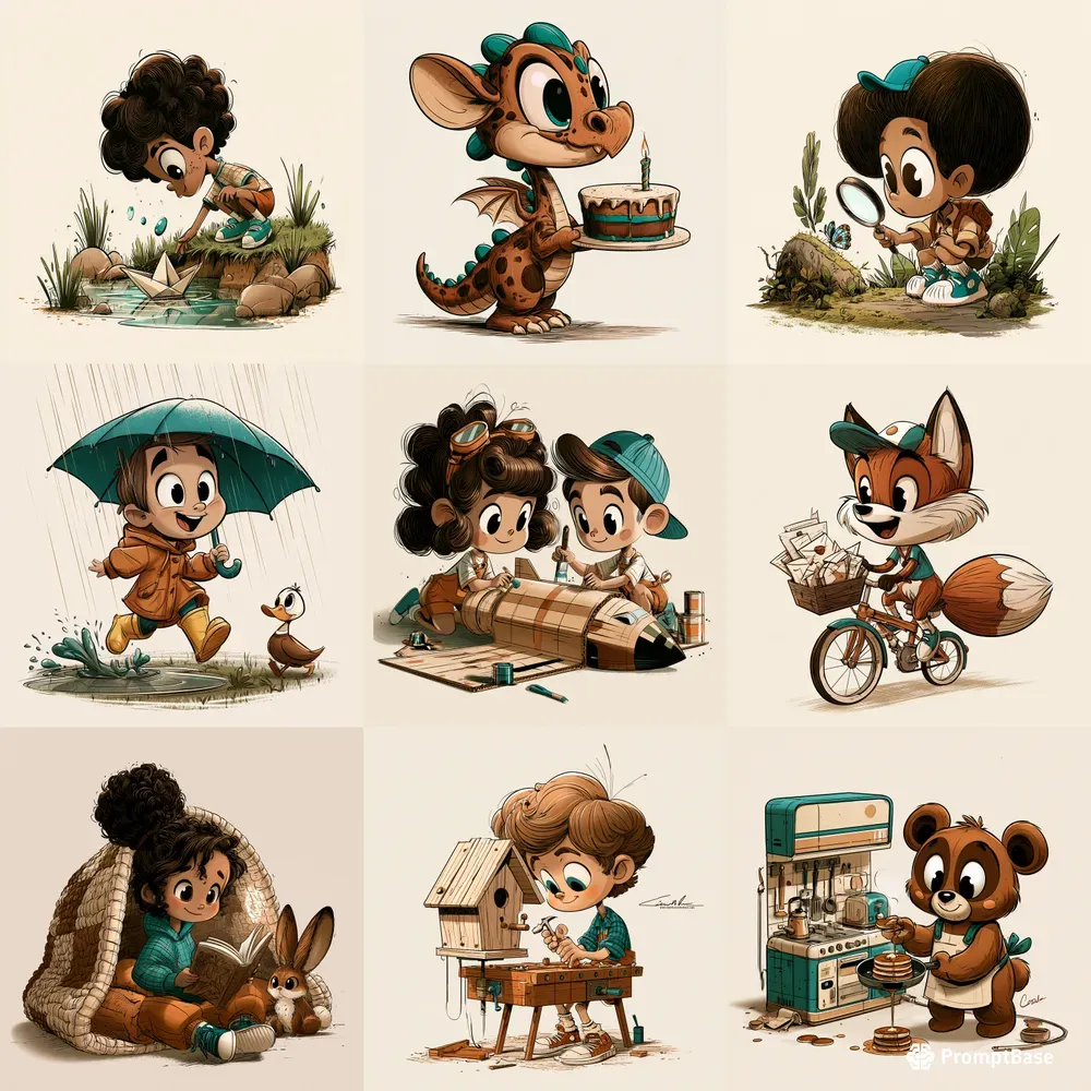 Childrens Storybook Character Scenes