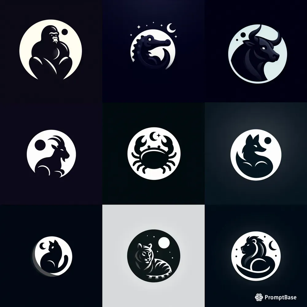 Mysterious Dark Animals Logos