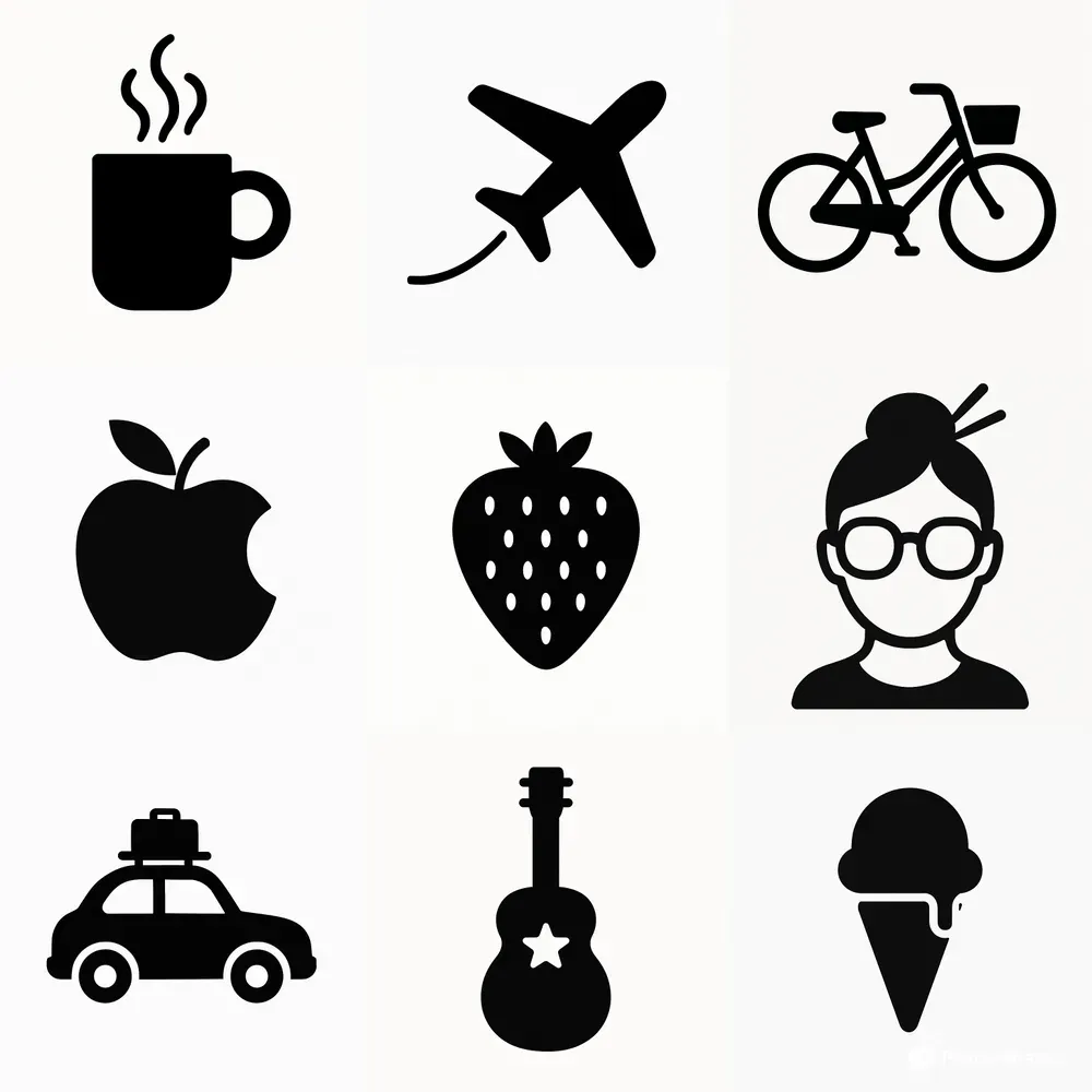 Flat Silhouette Icon Designs