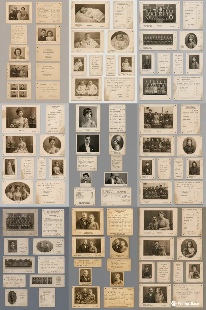 Photo Studio Proof Sheet Ephemera