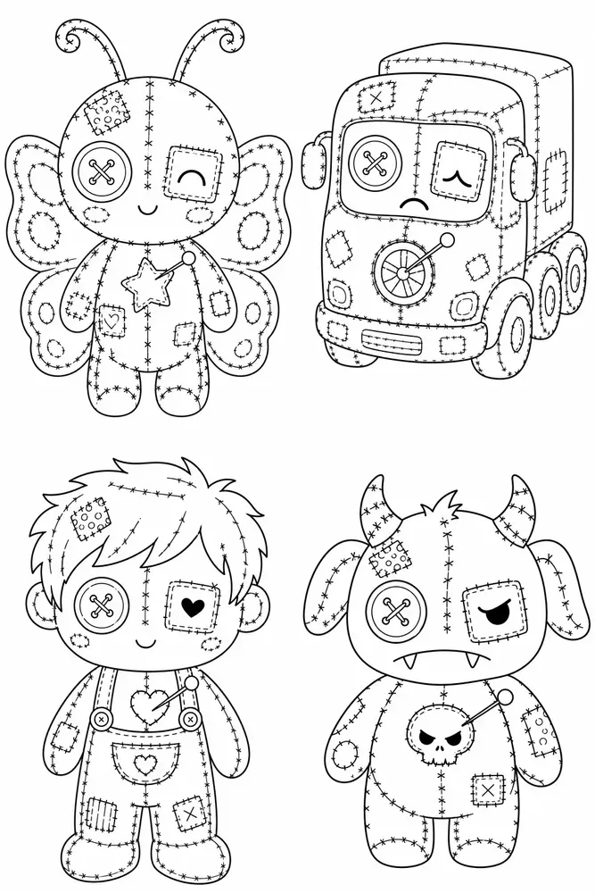 Dolls With Coloring Patches