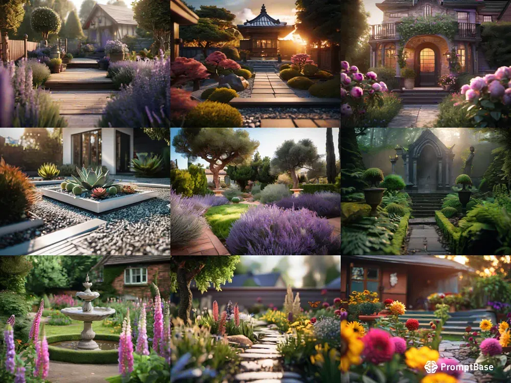 Photorealistic Front Garden Templates