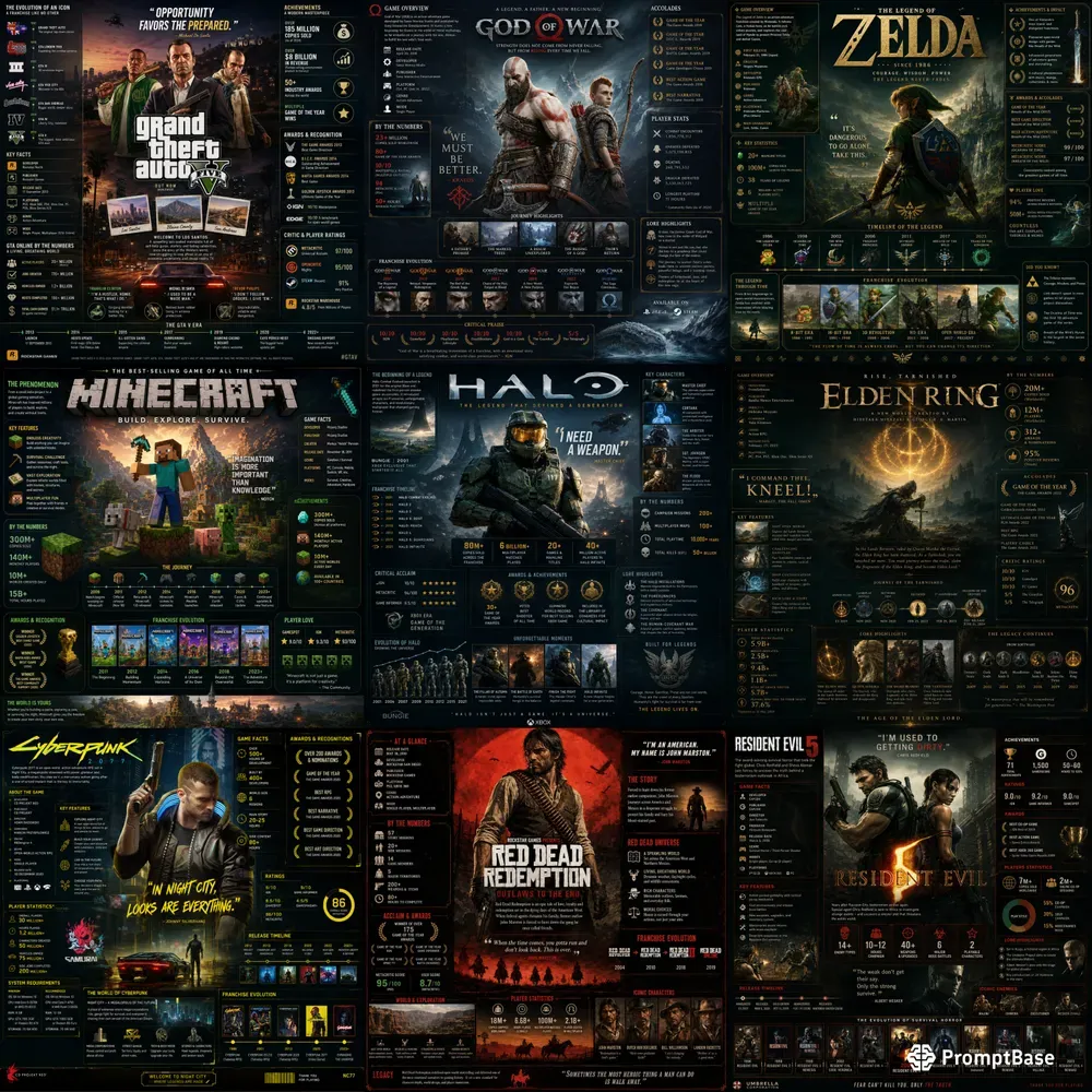 Gaming Infographic Poster Makers