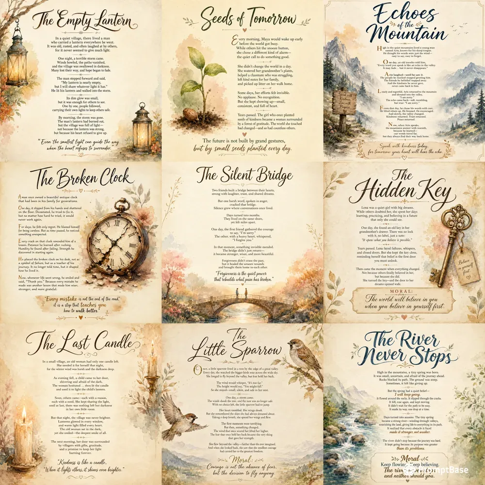 Timeless Inspirational Story Posters