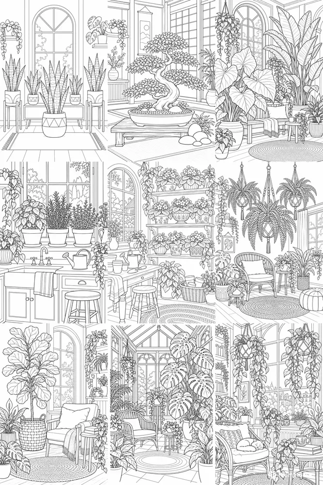 Indoor Garden Coloring Pages