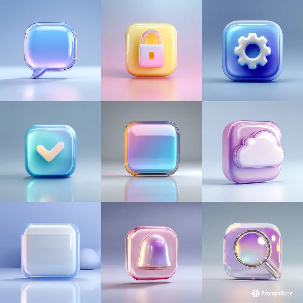 Glossify UI Premium 3D App Icons