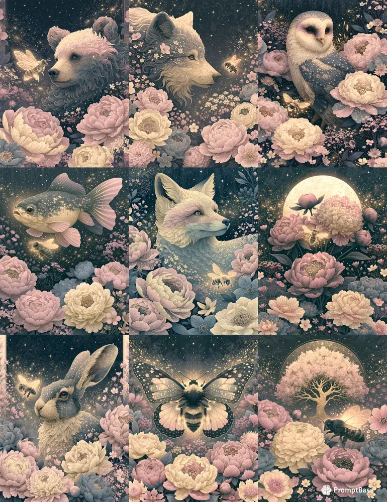 Celestial Botanica Junk Journal Pages