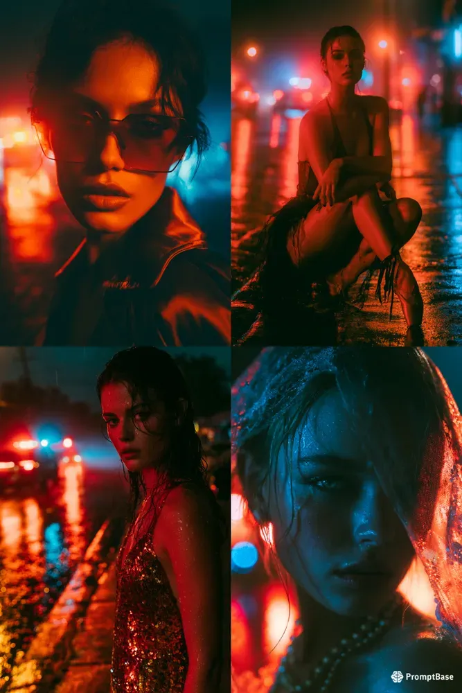 Neon Midnight Cinema Portraits