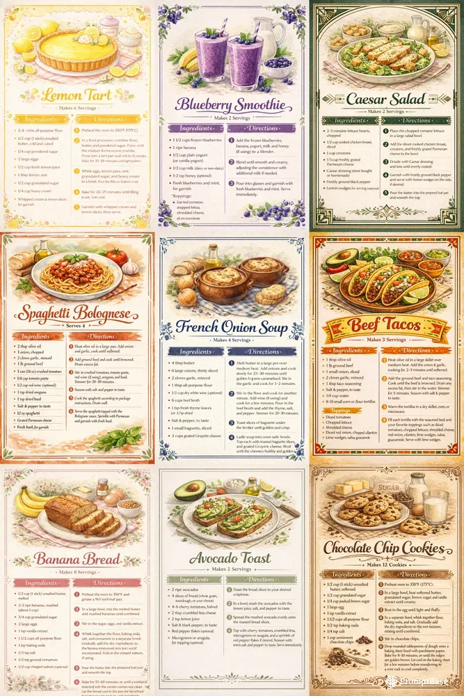 Illustrated Recipe Card Generator
