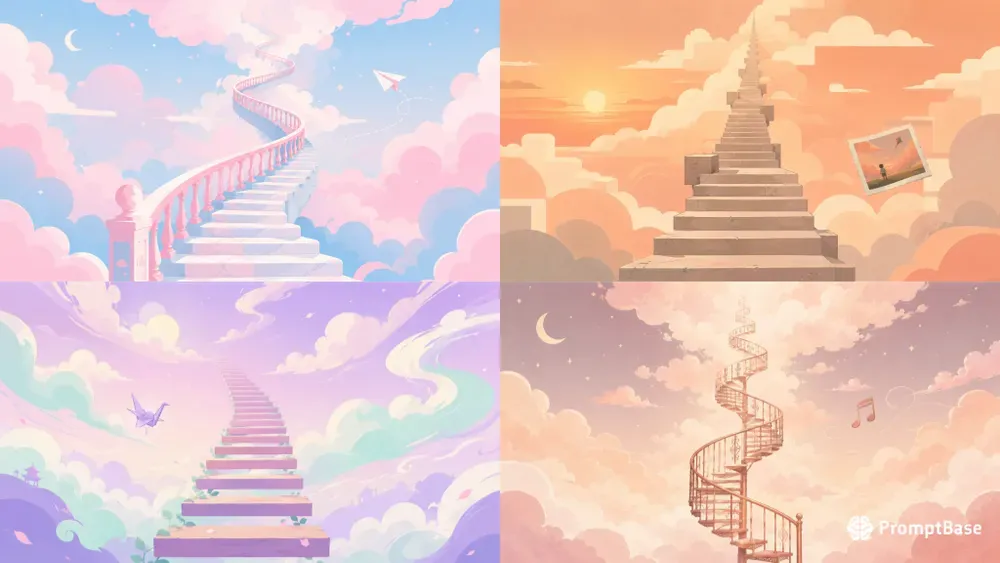 Infinite Pastel Staircases 2D