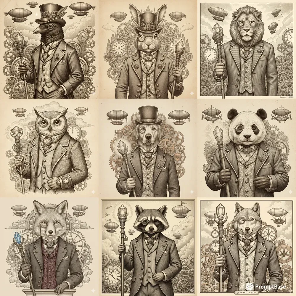 Steampunk Aristocrat Anthropomorphics