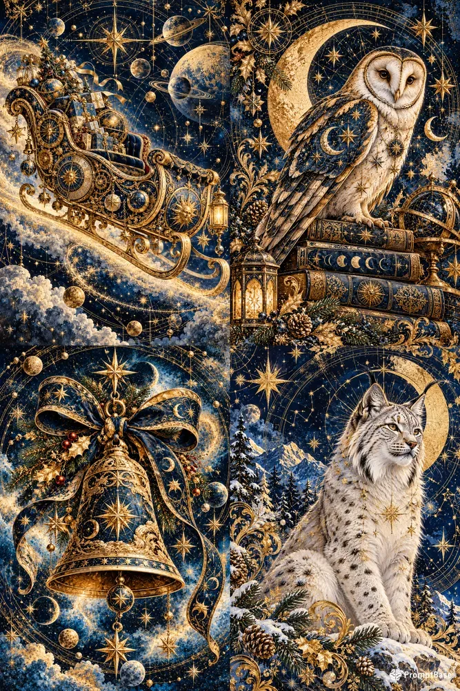 Celestial Christmas Ephemera Collections