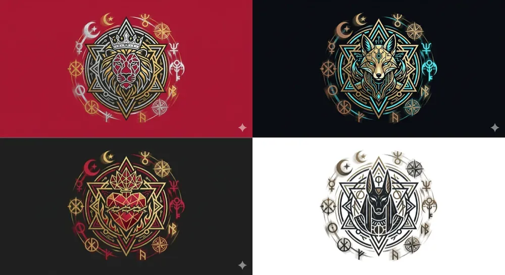 Mystical 2D Dark Sigil Logo Generator