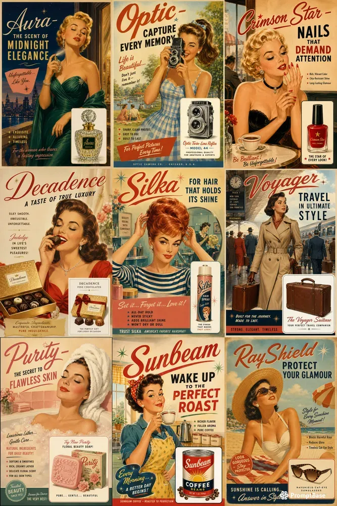 Vintage 1950s Advertising Posters