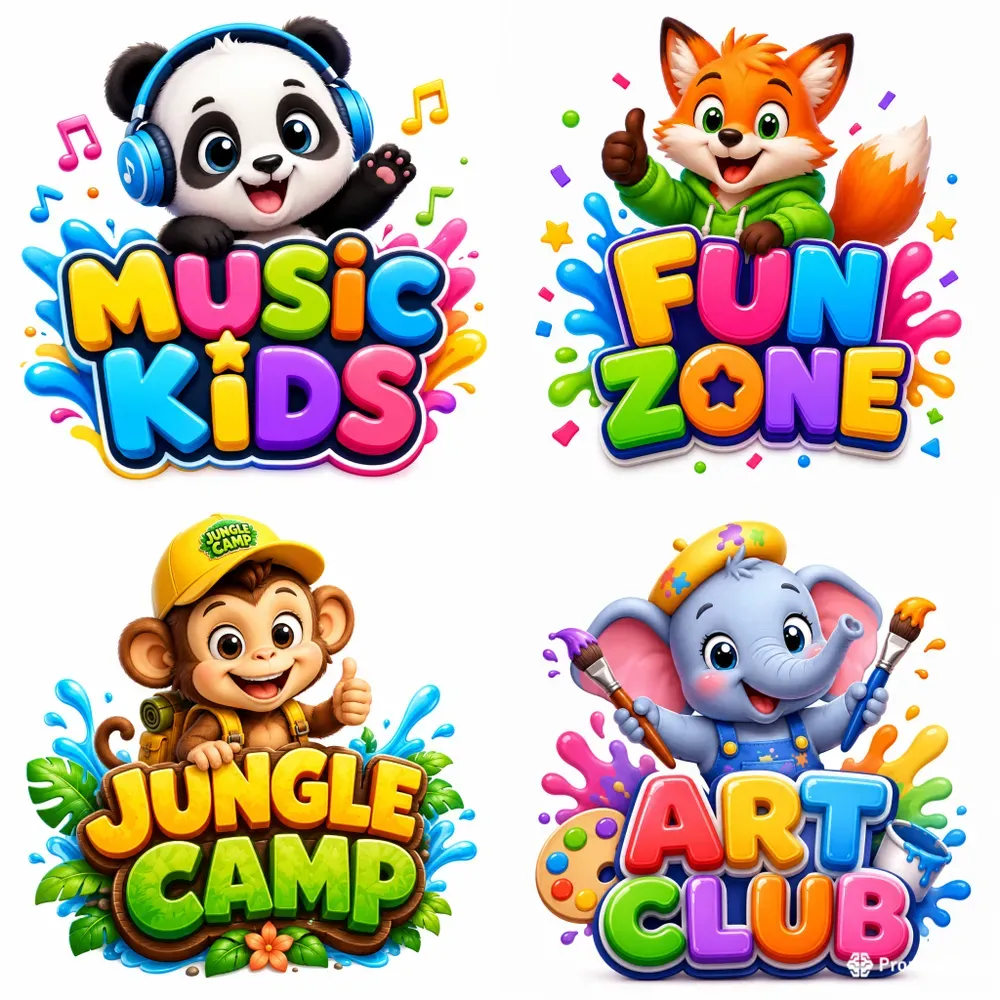 Cute Cartoon Mascot Logo Generator