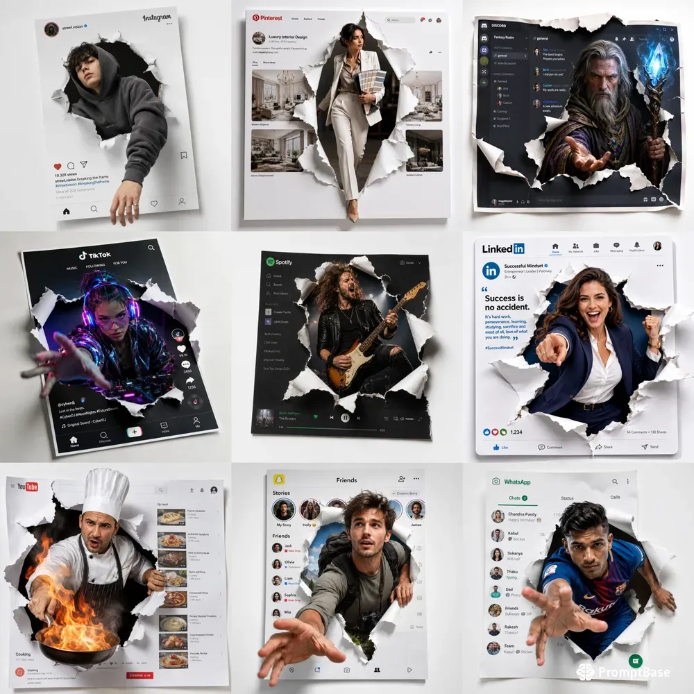 3D Social Media Breakout Portraits