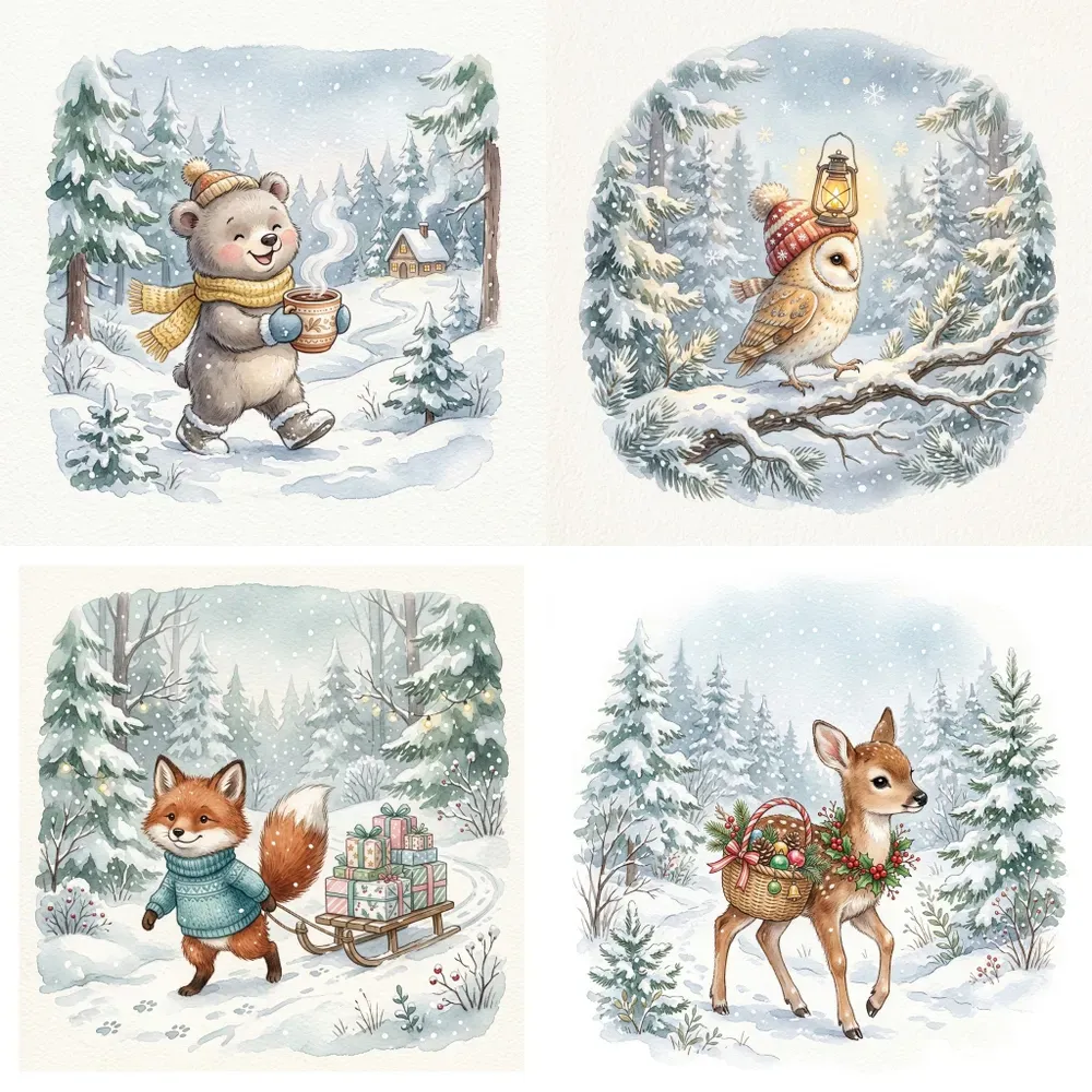 Cute Storybook Animal Illustrations