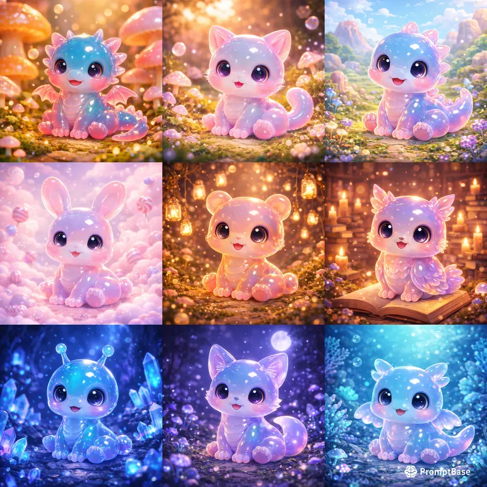 Whimsical 3D Fantasy Jellybaby Creatures