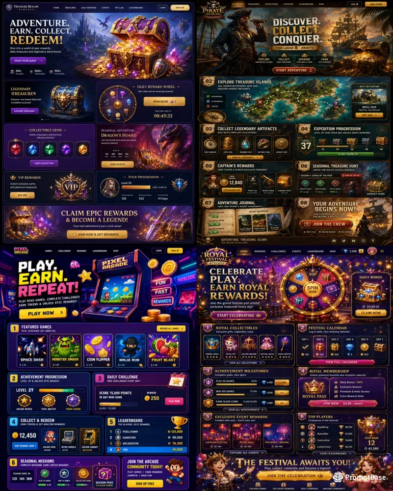 Premium Arcade Rewards Website Generator