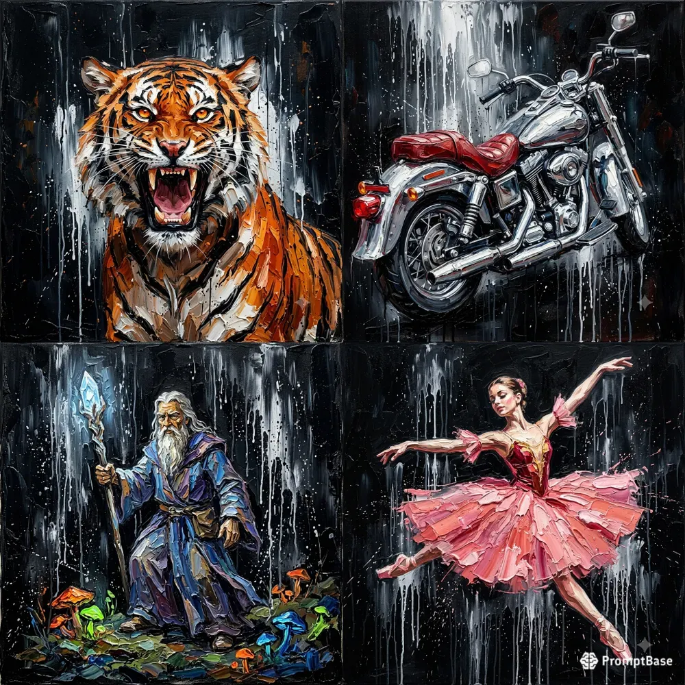 Bold Palette Knife Art Generator