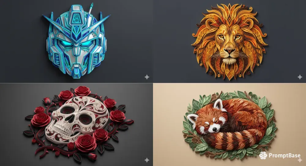 3D Paper Quilling Art