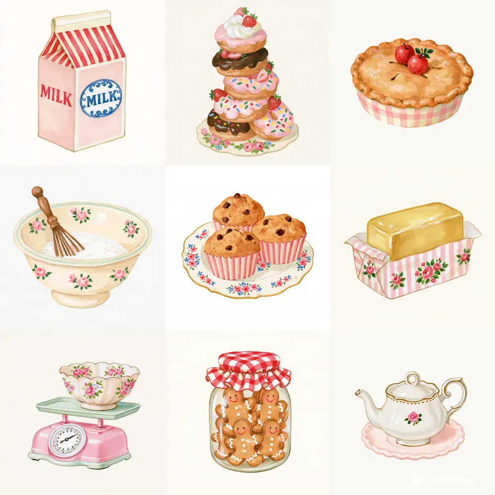 Vintage Kitchen Clipart
