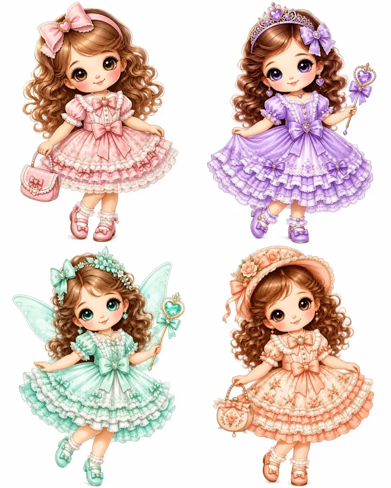 Cute Girls Kawaii Clipart