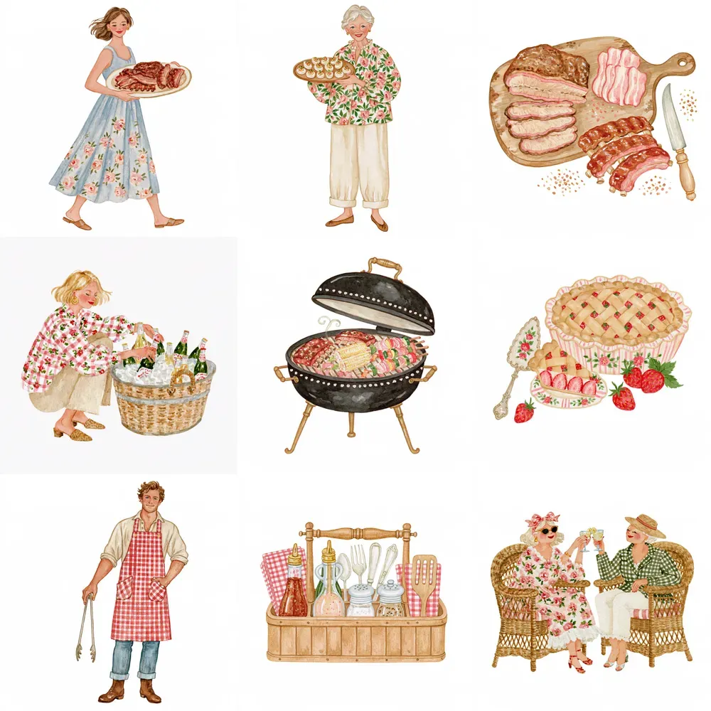 Family Reunion Watercolor Cliparts